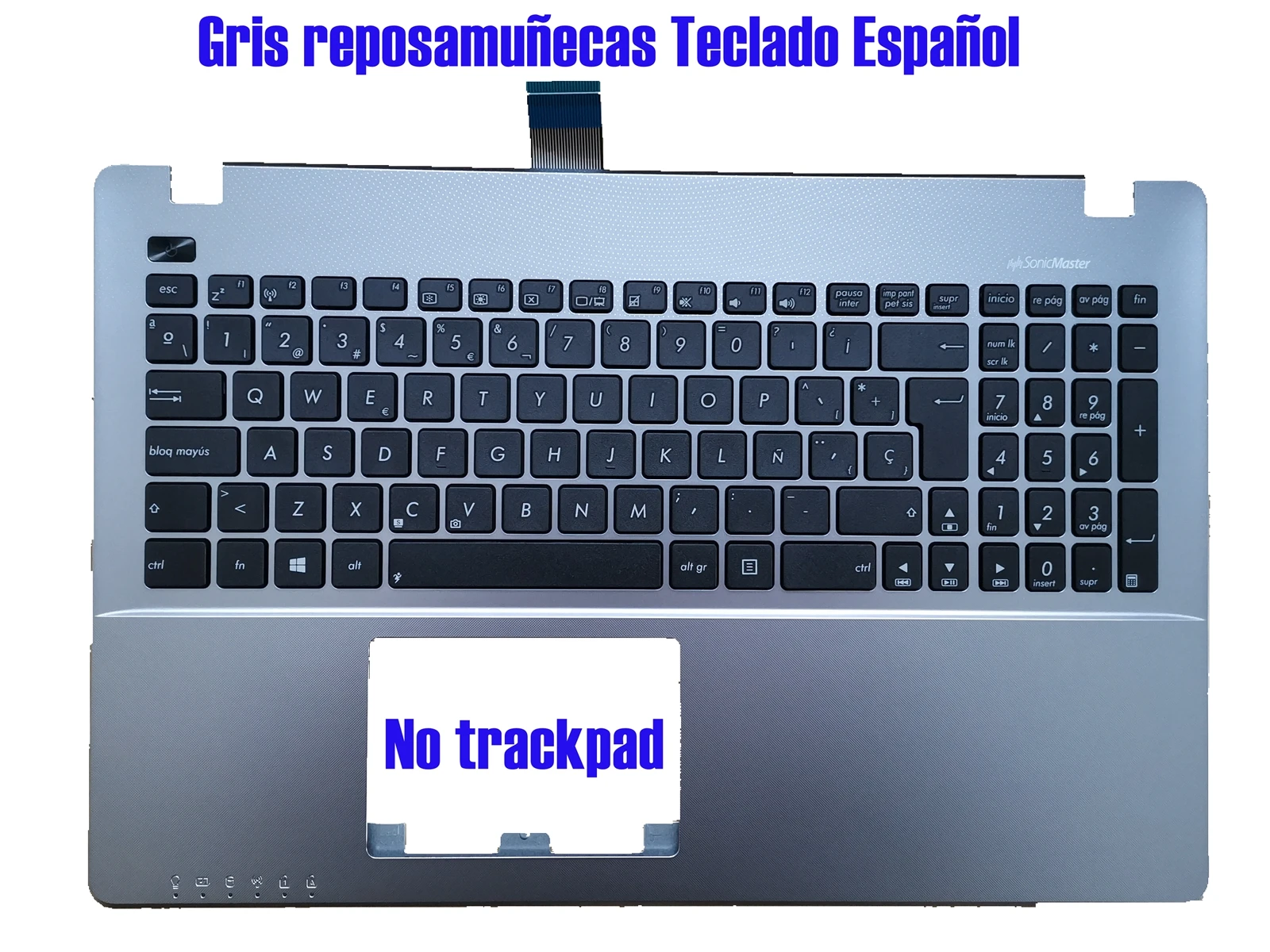 Испанско серый упор Teclado Для Asus X550C X550CA X550CC X550CL|teclado asus x550c|asus tecladoteclado |