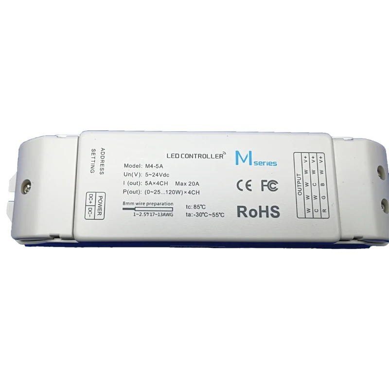 Новый светодиодный Цвет Температура CT контроллер постоянного тока 12V 24V Вход 5A 4