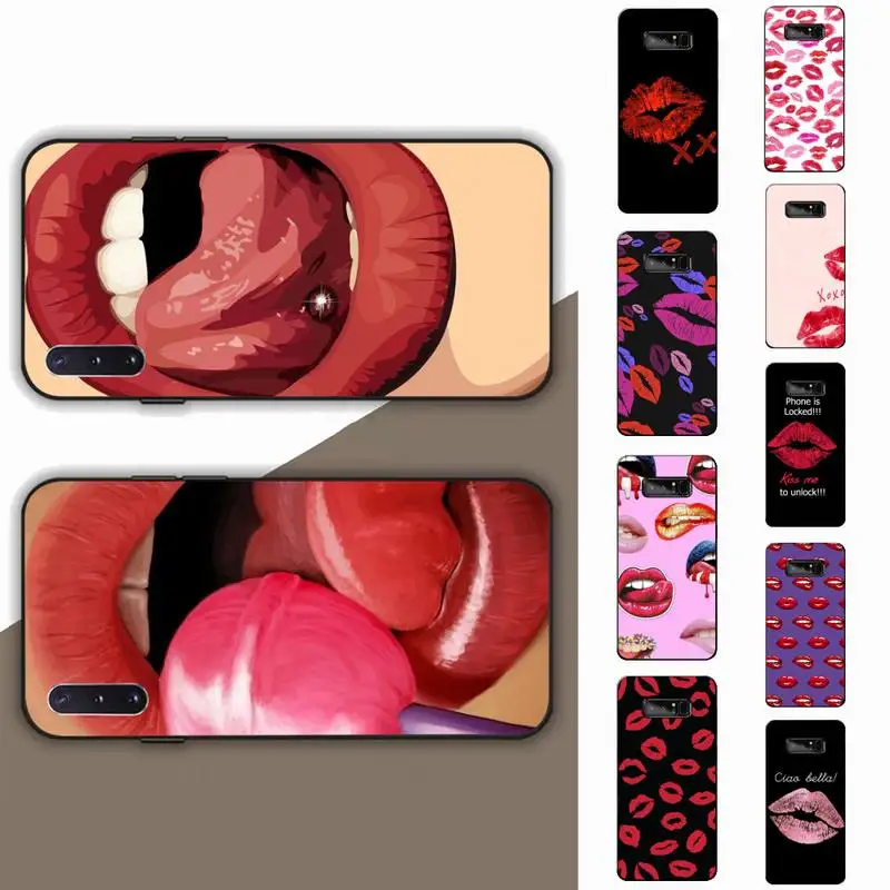 

Sexy Lips Phone Case for Samsung Note 5 7 8 9 10 20 pro plus lite ultra A21 12 72
