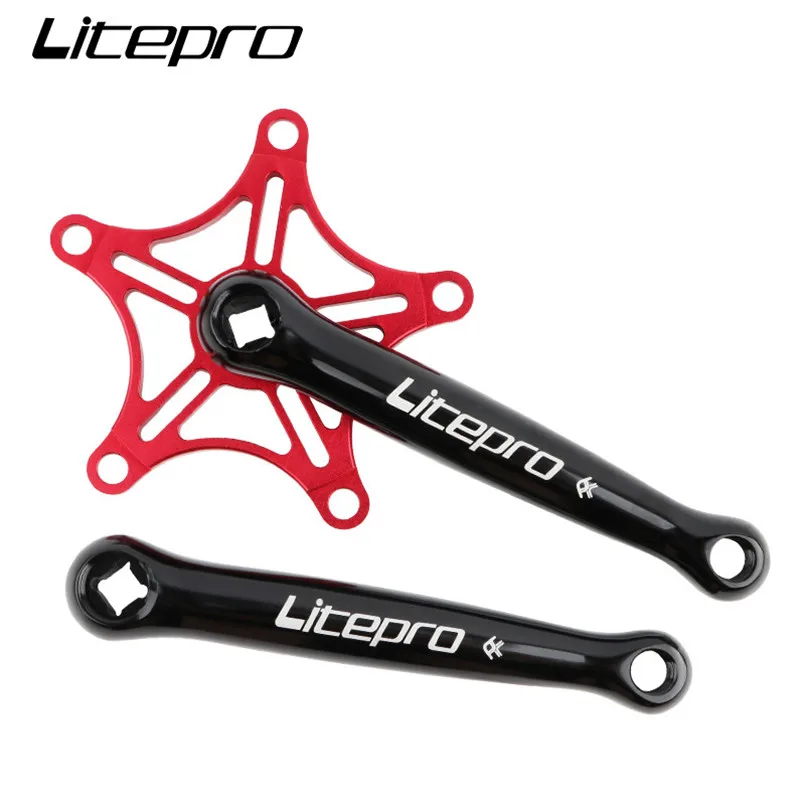 Litepro Crank бензопилы велосипед коленчатый набор складной Сверхлегкий 366g квадратное