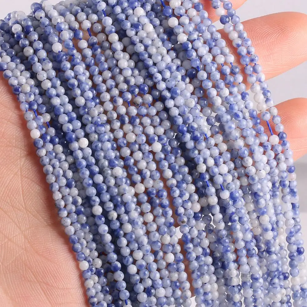 

2020 New Wholesale Natural Stone Beads Sodalite Beads for Jewelry Making Beadwork DIY Necklace bracelet accessories 2mm 3mm