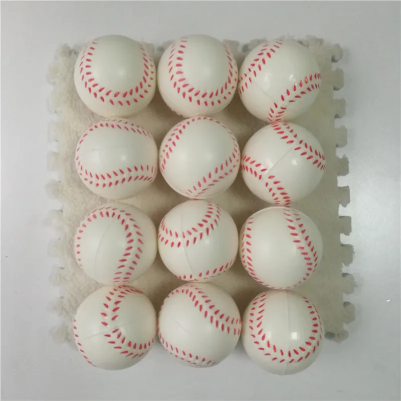 baseball 12 шт., 6,3 см, антистрессовый мяч, рельефный футбольный футбол, баскетбол, бейсбол, теннис, мягкий Поролоновый резиновый мяч, детские игрушки, подарок - Цвет: baseball