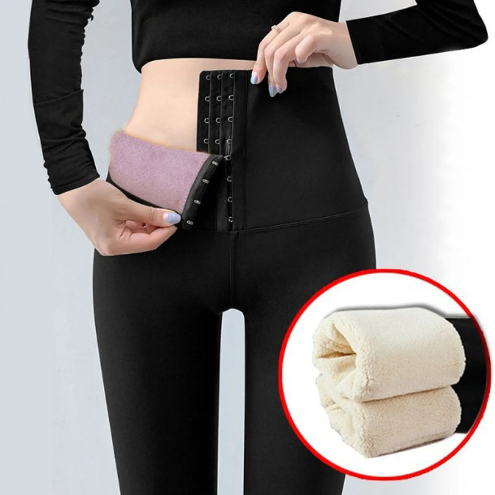 Зимние штаны для йоги теплые леггинсы с высокой талией женщин фланелевые уличные