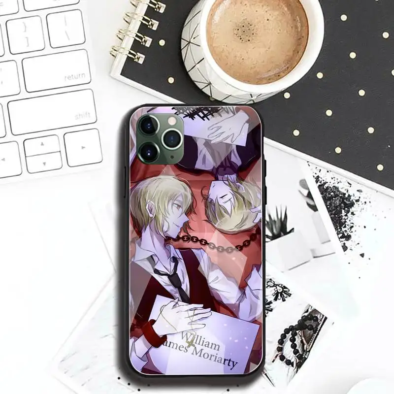 Чехол для телефона с аниме Moriarty the Patriot закаленное стекло iPhone 12 11 Pro Max Mini XR XS MAX 8X7 6S 6