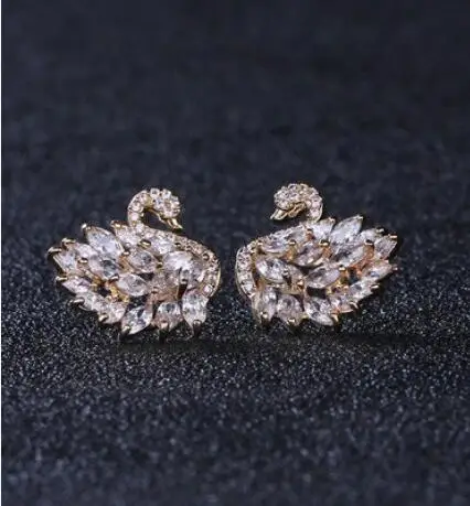 ФЗ выбрать цвет темперамент 925 стерлингового серебра маленький лебедь серьги