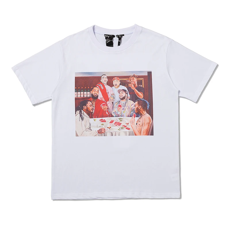 

ASAP ROCKY Rap Tour with the Same VLONE Portrait Printing Loose BF Wind Men and Women Round Neck Short-sleeved T-shirt Tide Tee