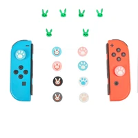 for nintendo switch joy conswitch lite controller luminous glow in the dark rabbit cat paw thumb stick grip cap protector cover
