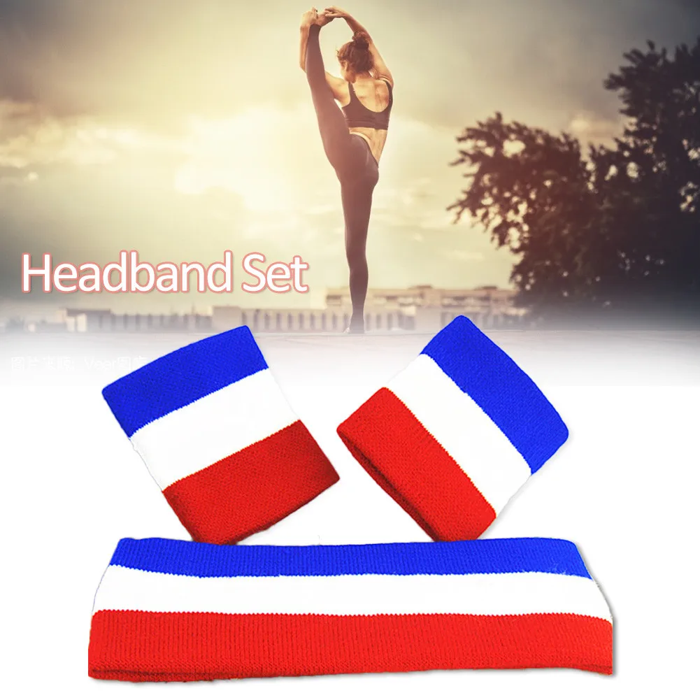 

Sports Sweatband Cloth Wrist Sweat Bands Tennis Fitness Basketball Wristband Knitting Wrist Support Protector