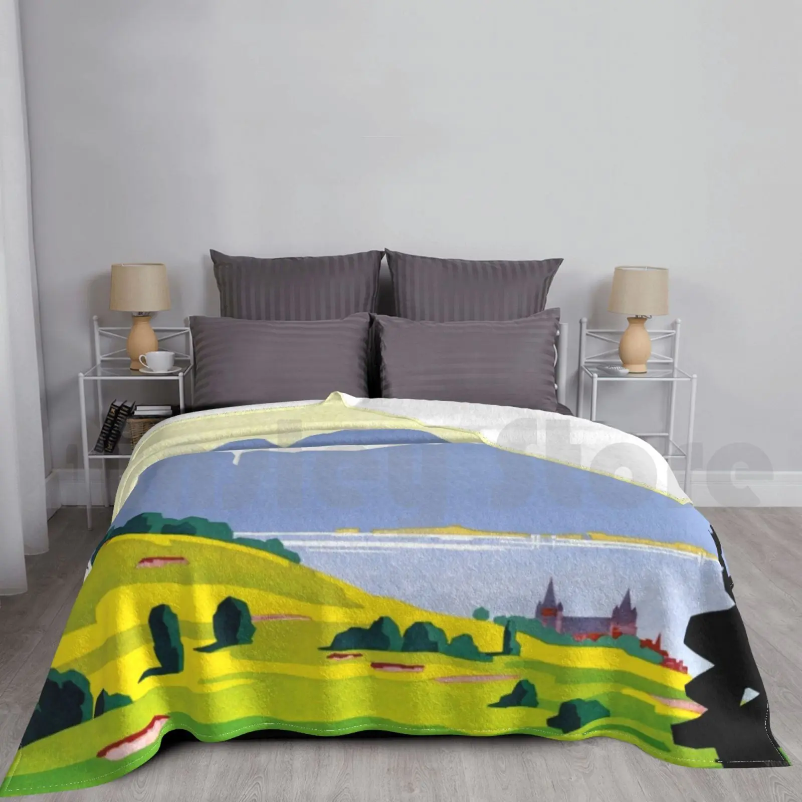 Винтажный постер для путешествий Восстановленное одеяло швейцарский ретро