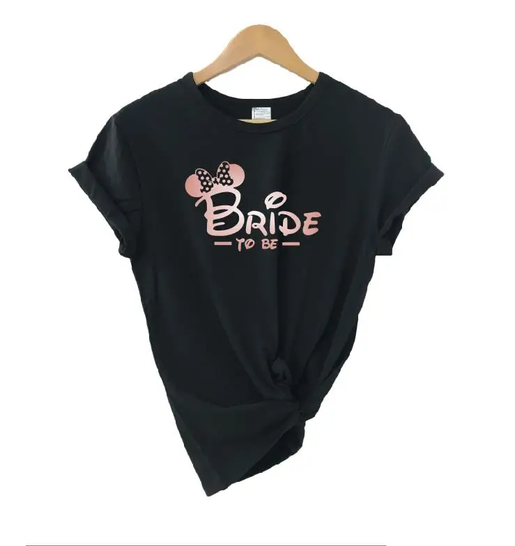 Падди дизайн девичник вечерние отряд "невеста" футболка Свадебная Женская команда Топ тройник Графический буквенный принт женские топы размера плюс