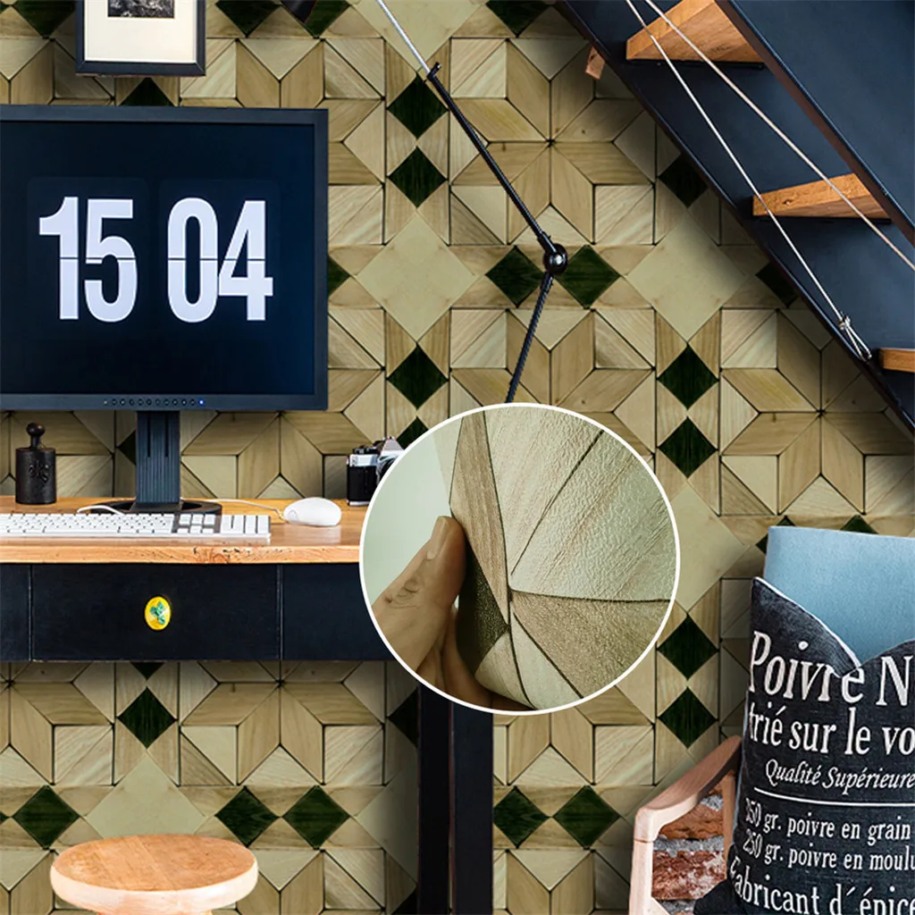 Имитация под дерево настенные наклейки съемная стена крепится с декоративными