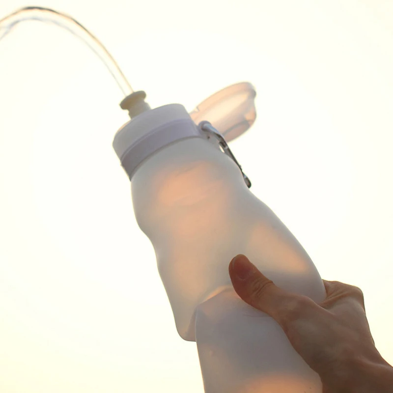 600 мл складная бутылка для воды BPA бесплатно пищевой FDA Велоспорт силиконовая