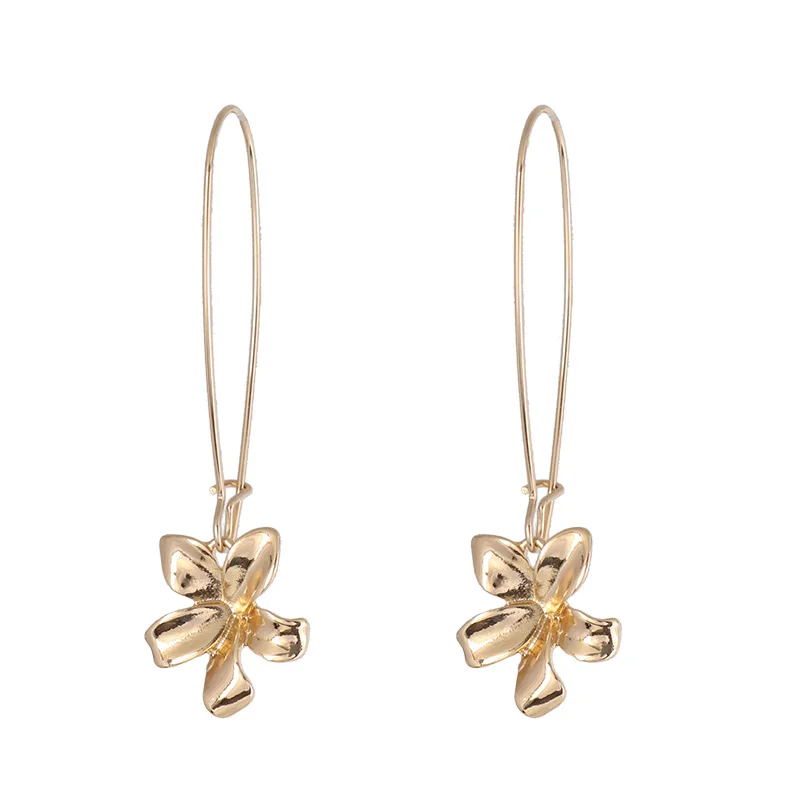 

Creative Designs Gold Floral Dangle Drop Earrings Gold Plated Women Earrings