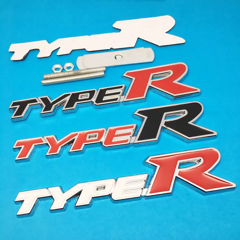 1 шт. 3D металлическая эмблема наклейка автомобиль Передняя решетка для Honda Тип R