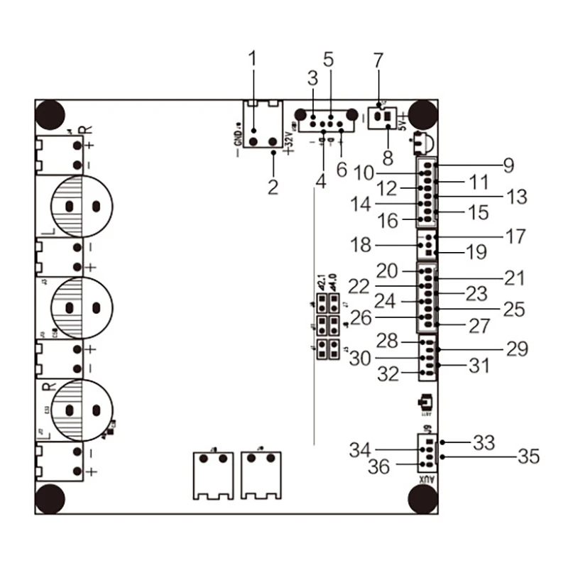 

Bluetooth 5.0 Class D Power Amplifier HDMI-Compatible AUX I2S Input 2.0 4.0 2.1 HIFI Audio Amplifier Board
