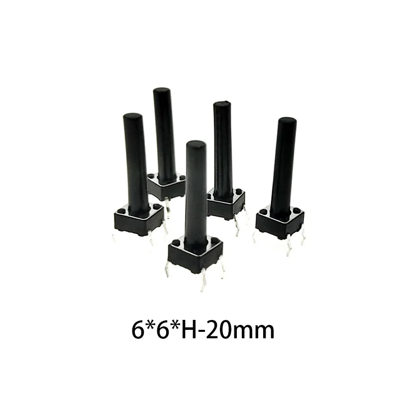 

50 pcs 6*6*20 Tact button switch DIP 4 PIN 12V 0.5A Push button switch Tactile Tact Direct Plug-in Self-Reset Micro Interruptor
