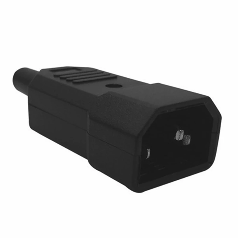 

IEC C14 Male Plug Rewirable Power Connector 3Pin Adapter 10A 250V Black