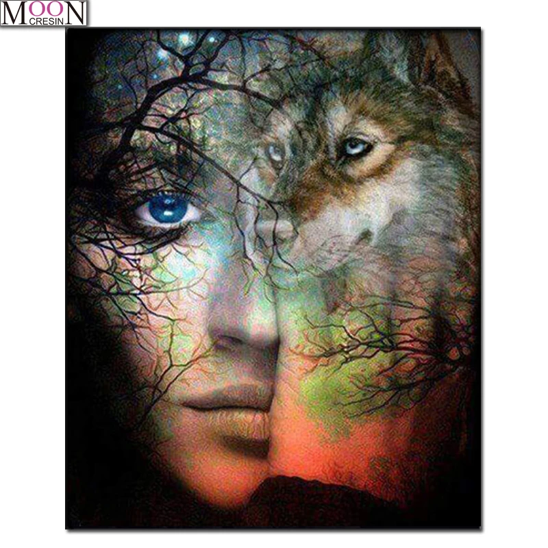 

Rhinestones Diy Diamond Mosaic Eyes Of The Forest Diamond Painting Full Square & Round Diamond Embroidery Cross Stitch Handmade,