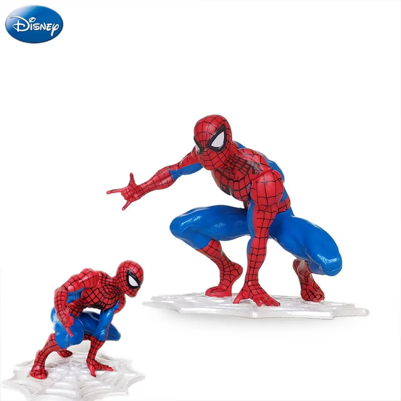 Кукла Spiderman из Marvel Avengers 3, действия фигуры, милая миниатюрная супергеройская кукла с основанием паутины паука, аниме-игрушка для мальчиков, подарки.