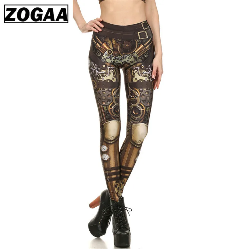 Женские леггинсы с принтом варварский череп ZOGAA черные лето 2019 | Женская одежда
