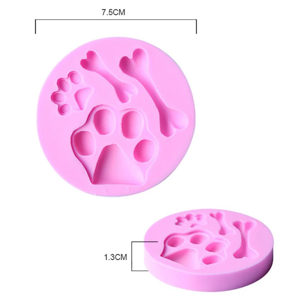 Dog Feet Footprint Bone Silicone Mold Fondant Cake Decoration Kitchen Cooking Tools Chocolate | Дом и сад