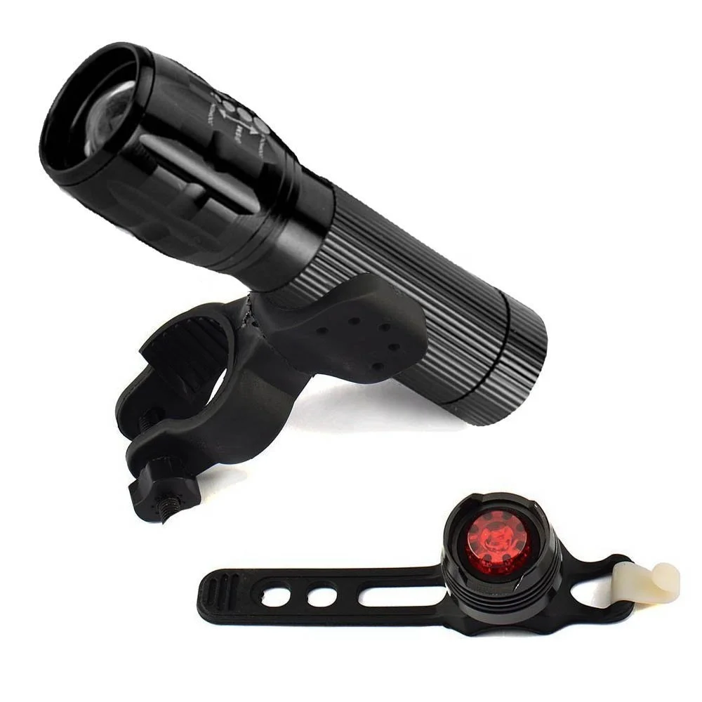 

Bicycle front light and tail light set mountain light tail light riding flashlight super bright combination set
