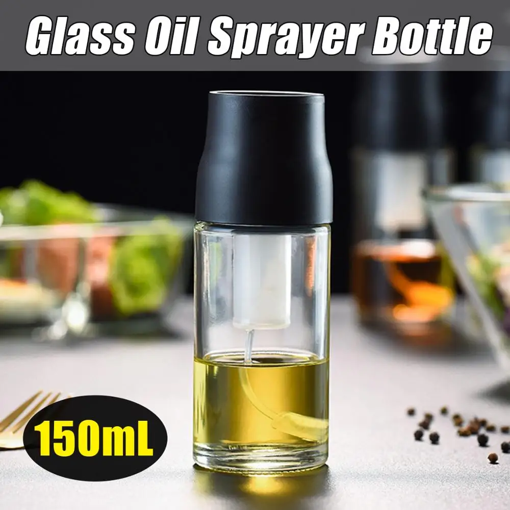 

150ML Olive Oil Sprayer Glass Oil Spray Bottle Vinegar Bottle for BBQ, Making Salad, Cooking,Baking,Roasting, Barbecue Grills, F