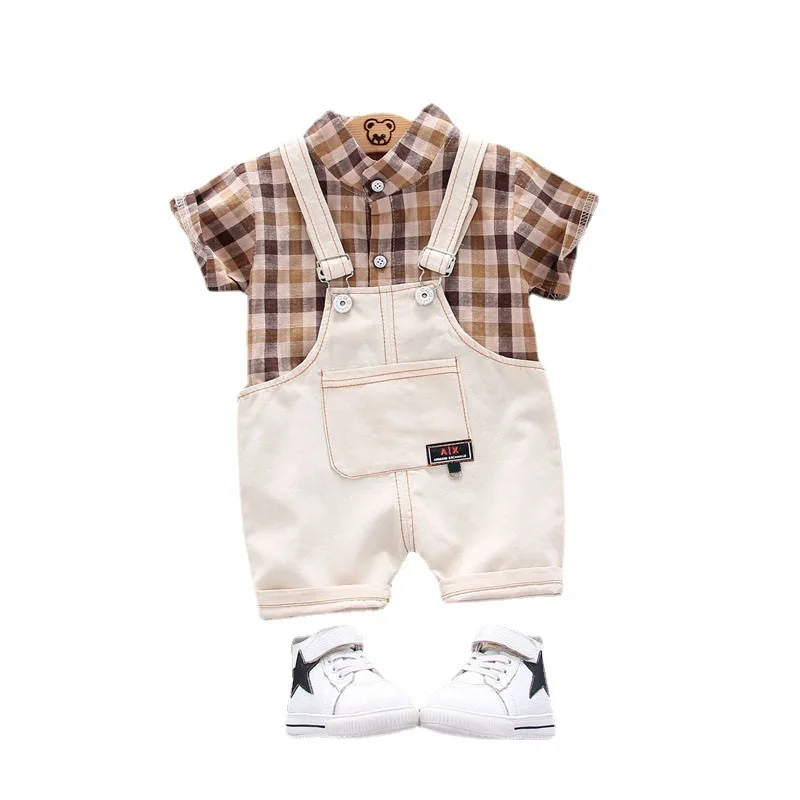 Летняя одежда для малышей маленьких девочек и мальчиков комплекты одежды