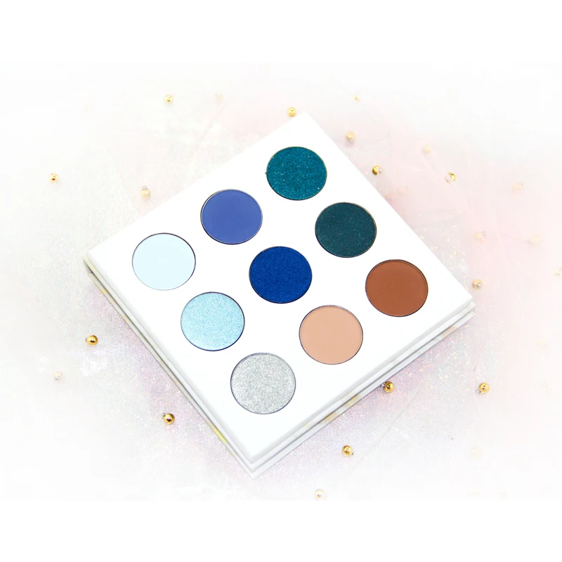 

9 Color Cute Style Square Pearlescent Eyeshadow Palette Customized Private Label Low MOQ Own Cosmetic Brand