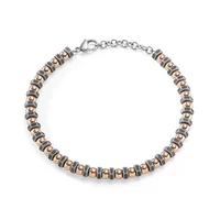 runda men beads bracelet rose gold adjustable stainless steel accessories handmade mens fashion jewelry