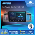 JUSTNAVI для Toyota Corolla E130 E120 2000-2004 автомобильный радиоприемник Android 10,0 Carplay авто стерео BT мультимедийный видеоплеер WIFI GPS
