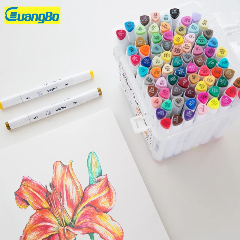 40/80 шт. Набор цветных фломастеров для рисования|Маркеры рисования| |