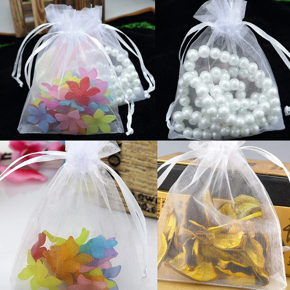

100pcs /Pack Candy Storage Drawstring Pouch Cookie Biscuit Packaging Bags Jewelry Packaging Bags Candy Wedding Bags