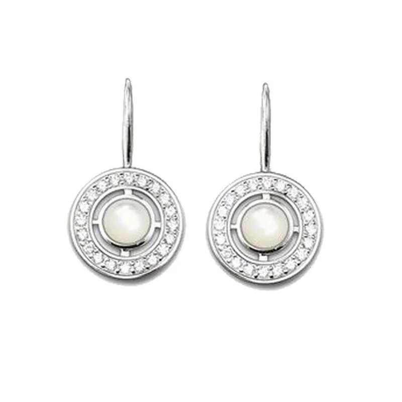 Женские серьги-подвески кошачий глаз в стиле Томаса из серебра 925 пробы |