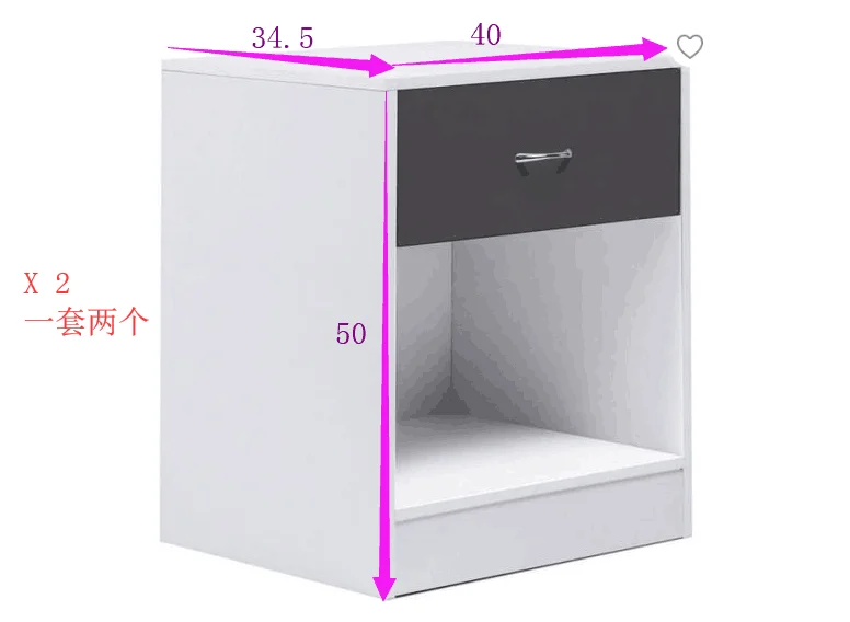 Настольный компьютерный стол 76 см с 2 полками современный письменный для