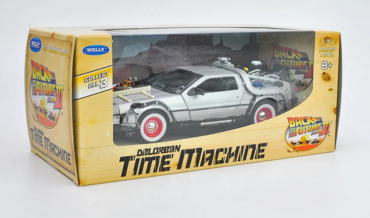 1:24 литая под давлением модель автомобиля DMC 12 делореан машина времени Назад в будущее металлическая игрушка автомобиль классический автомобиль для ребенка Коллекция игрушек для подарка - Цвет: Back To The Future 3