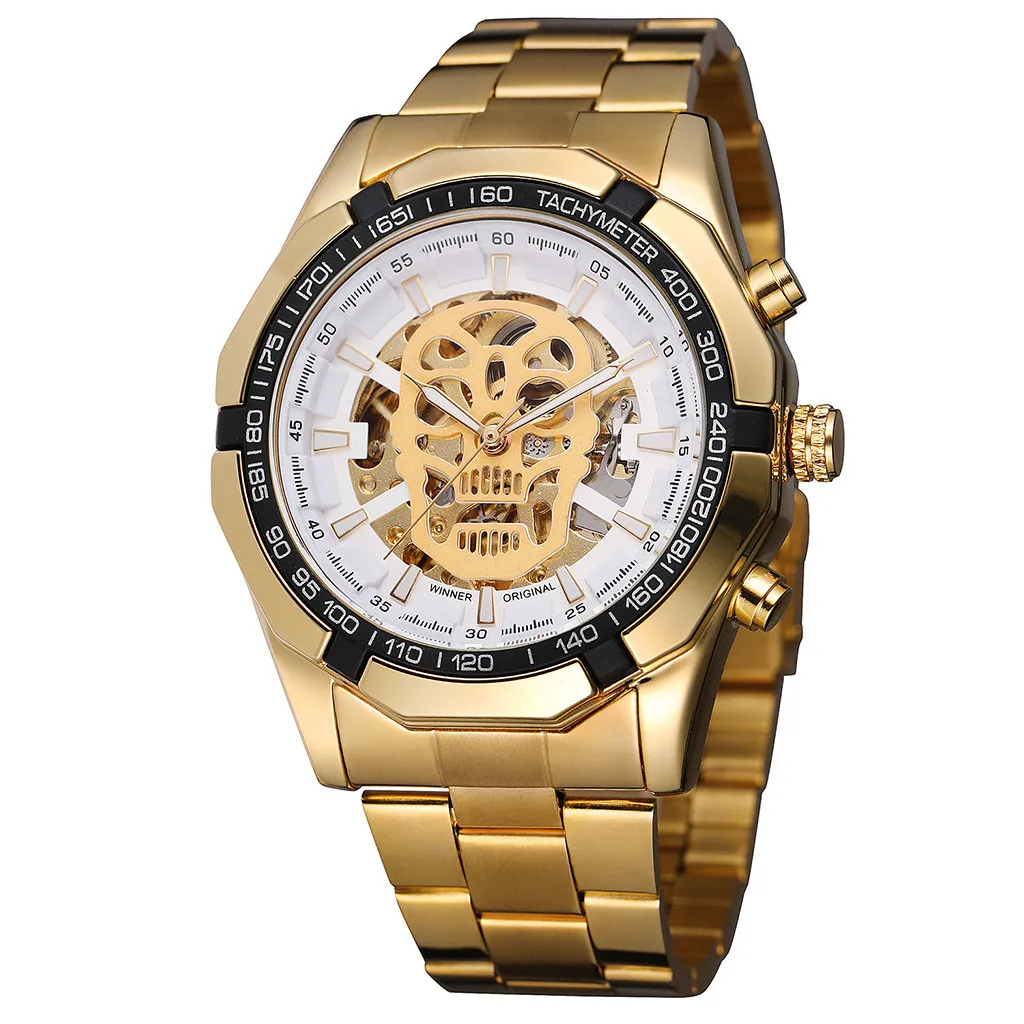 Hollow Demon Dial Luxury Design Business Fashion Men Mechanical Watch Top Brand Luxury Waterproof Watch Relogio Masculino