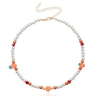 Лидер продаж, милое ожерелье с фруктами, кулон, жемчуг для женщин, чокер, бисер, ювелирные изделия, роскошные оранжевые аксессуары, ожерелье на воротник для женщин 2022