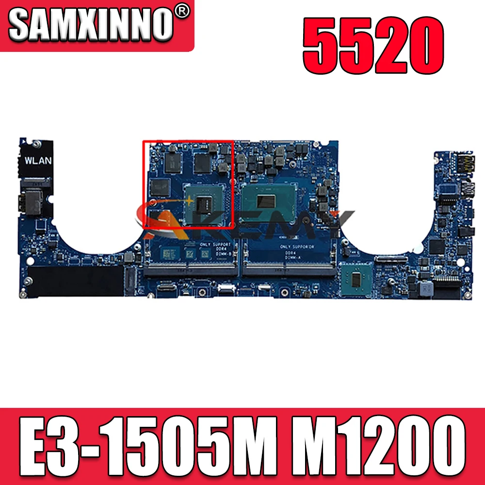 

Материнская плата для ноутбука DELL 5520, SR32K, E3-1505M V6 CPU M1200 с CN-0GDXD5 0GDXD5 GDXD5 LA-E331P 100%, хорошо работает