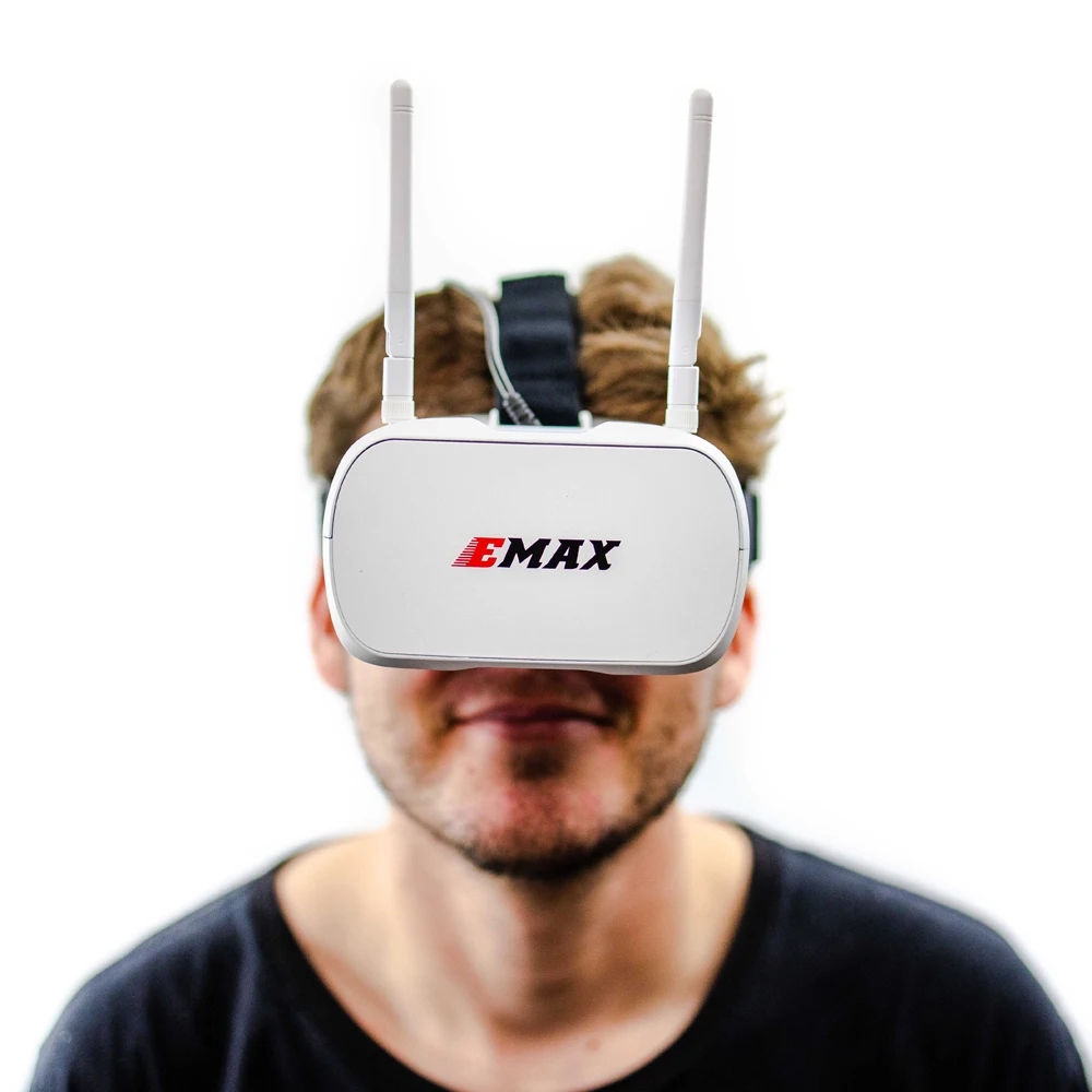 Emax Tinyhawk 5,8G 48CH разнообразие FPV очки 4,3 дюймов 480*320 видео гарнитура с двойные антенны 4,2 в 1800 мАч батарея
