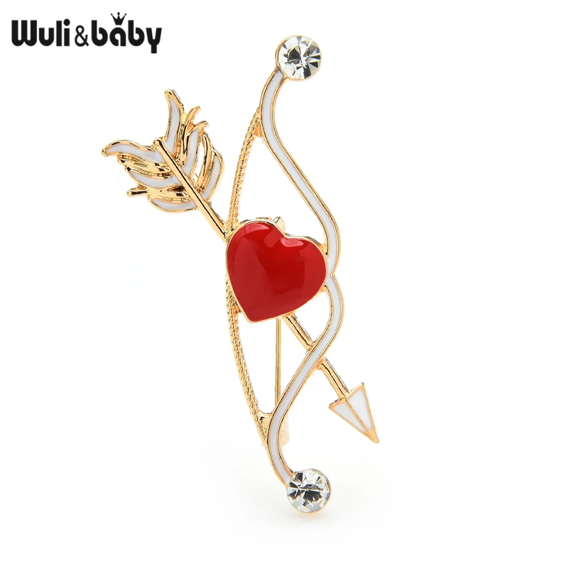Wuli & baby эмалированные Броши с бантом и стрелой для женщин вечерние броши в форме