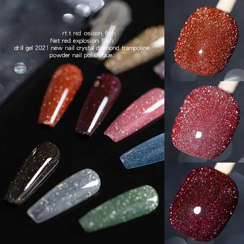

1Pcs Professional Explosion Diamond Nail Glue Nail Model Gel UV Glue Crystal Extension Fast-drying Lasting Nail Polish TSLM2