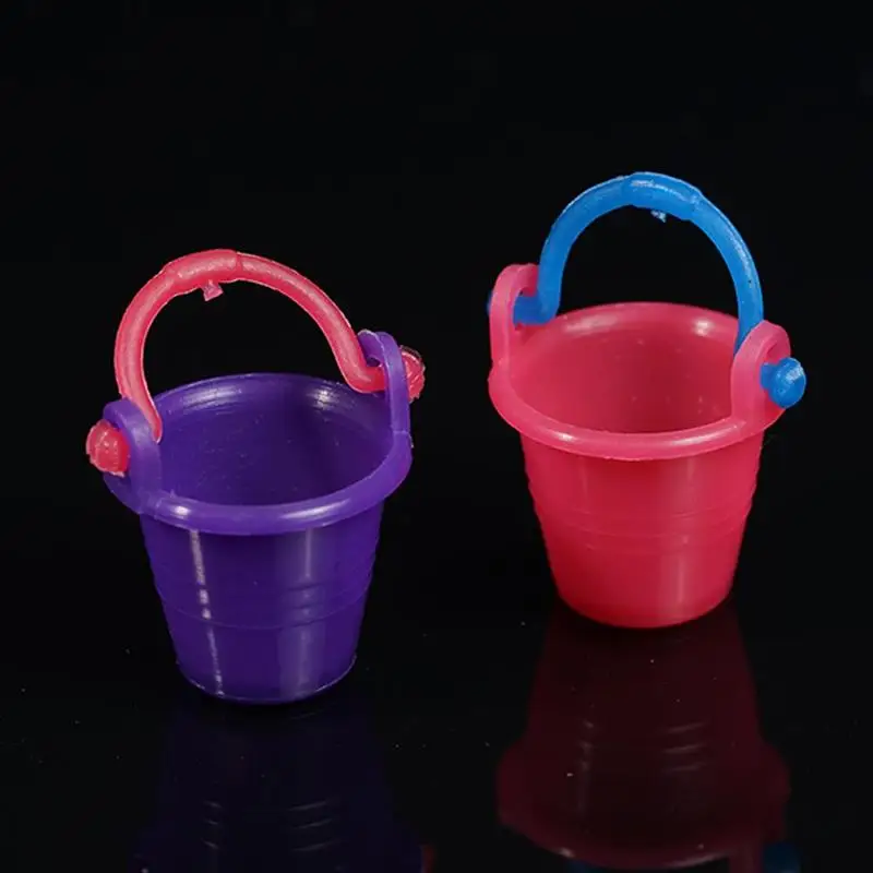 

5pcs 1:12 Dollhouse Miniature Water Barrel Bucket Model for 1/12 Dollhouse Bathroom Decor Kids Pretend Play Toy for Children
