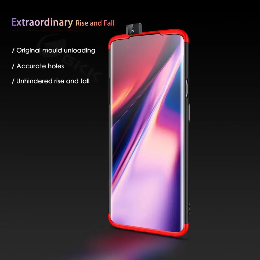 

GKK Luxury for Oneplus 7 pro Case 3 in 1 Anti-knock 360 Full Protection black Matte Texture for Cover Oneplus 7 pro Fundas Coque