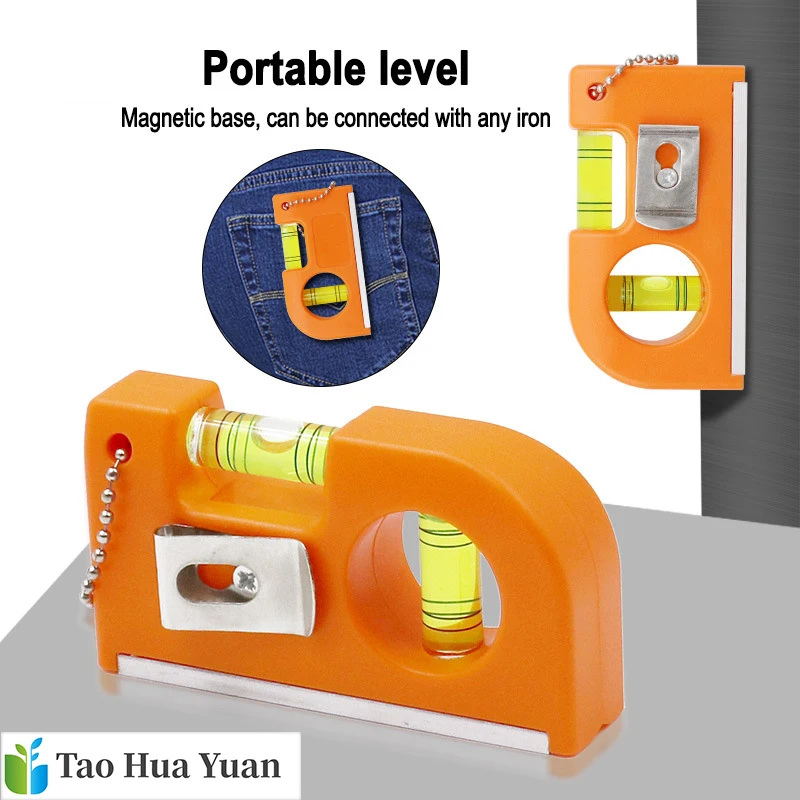 

Mini Portable Belt Type Mini Zip Level Spirit Level Strong Magnetic Level Aluminum Alloy + ABS Balance Level Zipper Level Ruler