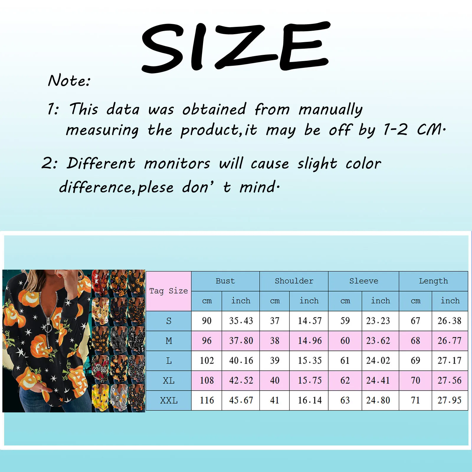 

Harajuku Women T Shirt Fashion Casual Halloween Skull Printed Zipper Long Sleeves Casual Female Tee T-shirt topswomen2021