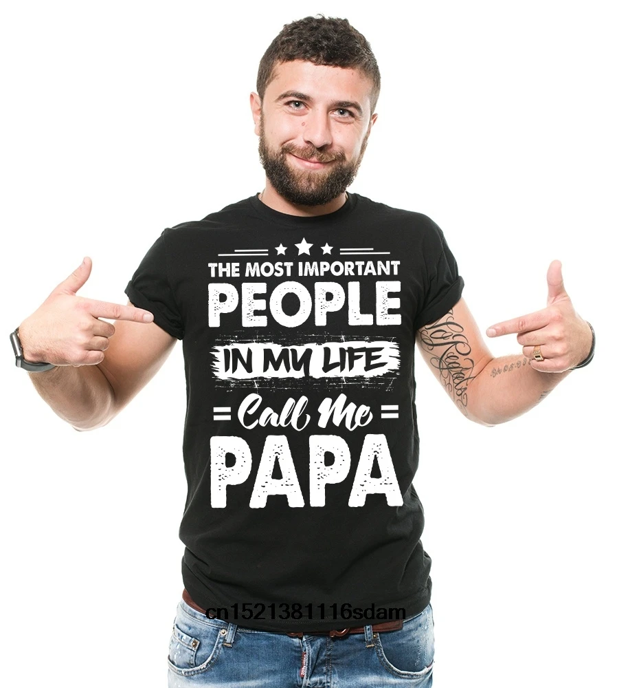 Забавная Мужская футболка белая черная папа подарок для дедушки отца папочка |