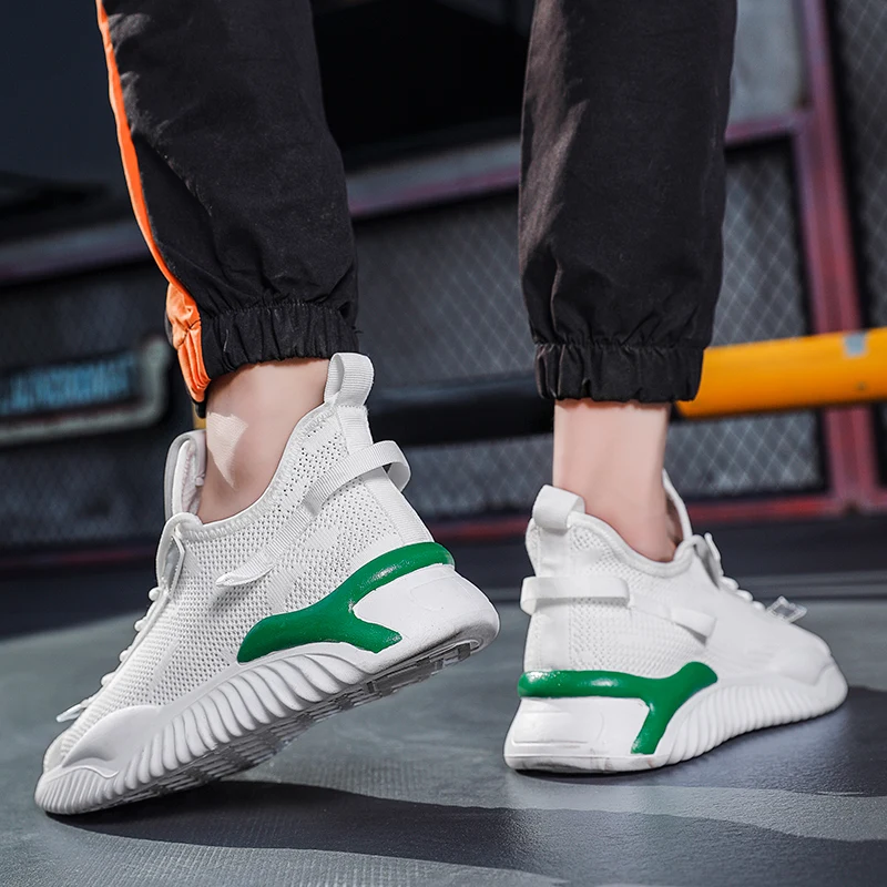 

sapatos solid white men sports sale sneackers zapatos leather spring shockproof sneakers Men slip casual Breathable summer man