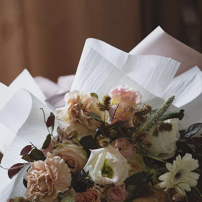 Чистый оригами Бумага Цветок оберточная бумага для букета упаковка сморщенная