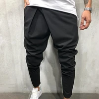 2022 new asymmetric pants solid color simple casual fashion versatile